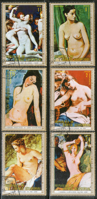 Guinea Equatorial 1972 Beautiful Nude Paintings Art Women 6v Set Cancelled # 2351
