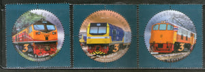 Thailand 2017 Anni. of State Railway Transport Locomotive Odd Shaped 3v MNH # 2382