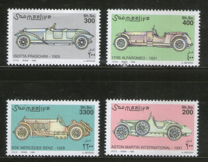 Somalia 1999 Vintage Cars Automobile 4v MNH # 24