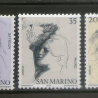 San Marino 1978 Paintings Sc 931-33 MNH # 2542