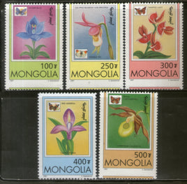 Mongolia 1997 Orchids Flower Flora 5v MNH # 256