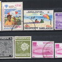 Bangladesh 1973 9 Diff. Used Fishes Farmer Ploughing Embroidery Tourism IYC Court # 2590