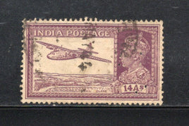 India 1940 14As King George VI Perfin Phila-275 Used Stamp # 259