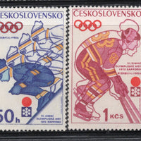 Czechoslovakia 1972 Winter Olympics Ice Hockey 4v No Gum # 2606