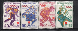 Czechoslovakia 1972 Winter Olympics Ice Hockey 4v No Gum # 2606