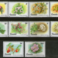 Rwanda 1981 Flowers Plant Tree Flora Sc 1009-18 MNH # 2613