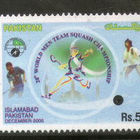 Pakistan 2005 World Men’s Team Squash Championships Islamabad Sc 1076 MNH # 2710