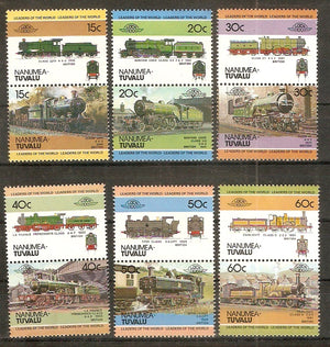 Tuvalu - Nanumea 1985 Locomotives Railway Trains 12v MNH # 2756