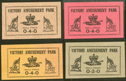 India British Period 4 diff. Victory Amusement Park Ticket Rare # 2783
