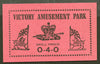 India British Period 4 diff. Victory Amusement Park Ticket Rare # 2783