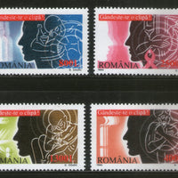 Romania 1999 Drugs AIDS Health Dangers Sc 4307-10 MNH # 283