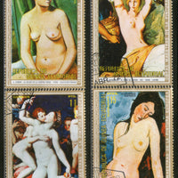 Guinea Equatorial 1972 Beautiful Nude Paintings Art Women 4v Set Cancelled # 2884