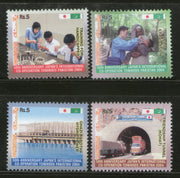 Pakistan 2004 Japan Co-Operation Towards Polio Handicap Tunnel Hydro Power Sc 1046-9 MNH # 2943