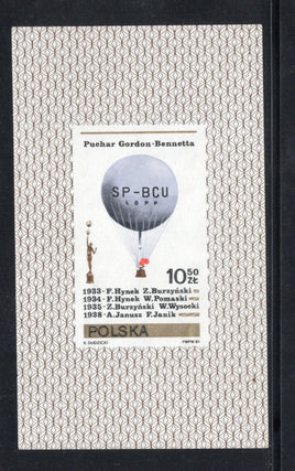 Poland 1981 Balloon Sports Championship Sc 2439 No Gum # 2968