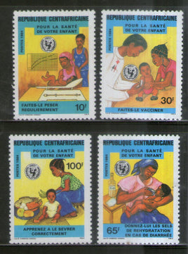 Central African Rep. 1984 UNICEF Child Health Sc 666-69 MNH # 304