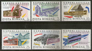 Romania 1992 Bridge Art Aviation Designs Sc 3762-67 MNH # 321