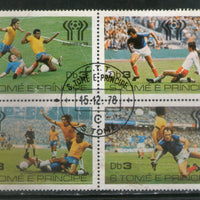 St. Thomas & Prince Is. 1978 World Cup Football Sports 4v Sc 497 Cancelled # 3256