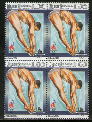 Sri Lanka 1996 Diving Atlanta Olympic Games Sc 1161 BLK/4 MNH # 3296b
