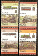 Tuvalu 1985 Locomotive Railway Train Transport 8v MNH # 3302