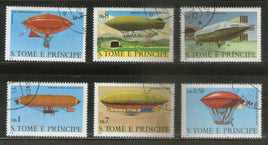 St. Thomas & Prince Is. 1979 Dirigibles Zeppelin Hot Air Balloon Transport 6v Sc 561-66  Cancelled # 3459a