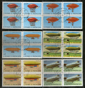 St. Thomas & Prince Is. 1979 Dirigibles Zeppelin Hot Air Balloon Transport BLK/4 Sc 561-66  Cancelled # 3459b