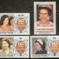 Tuvalu - Nukulaelae 1986 Queen Elizabeth Birth Day 4v MNH # 3521