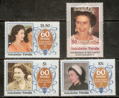 Tuvalu - Nukulaelae 1986 Queen Elizabeth Birth Day 4v MNH # 3521
