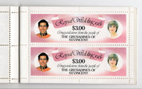 St. Vincent Gr. 1981 Princess Diana & Charles Royal Wedding $10 Booklet MNH 3547