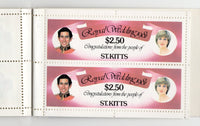 St. Kitts 1981 Princess Diana & Charles Royal Wedding $9.40 Booklet MNH # 3548