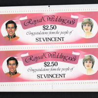 St. Vincent 1981 Princess Diana & Charles Royal Wedding $9.80 Booklet MNH # 3560