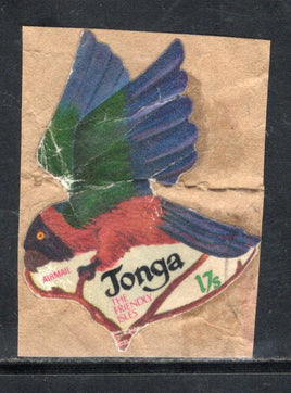 Tonga 1974 17s Parrot Bird Odd Shaped Die cut Used Stamp # 358