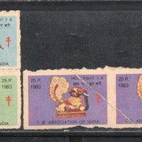 India ‘Help Fight TB’  Lot of 4 Labels # 358