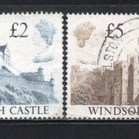 Great Britain 1988 2 diff. Castle series High Value Sc 1232-33 Used # 364