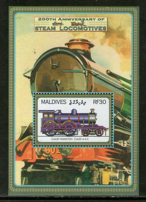 Maldives 2004 Steam Locomotive Train Railway Transport Sc 2808 M/s MNH # 366