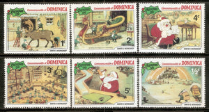 Dominica 1981 Walt Disney Animation Cartoon Film Mickey Mouse Santa's Workshop 6v MNH # 3686