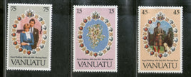 Vanuatu 1981 Mariage royal de Diana Prince Charles 3v MNH # 2707