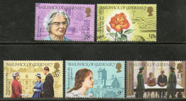 Guernsey 1984 Biographical Scenes Dame of Sark Rose Royal Visit Sc 274-78 MNH # 3719
