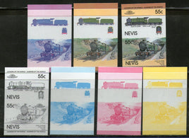 Nevis 1983 Class County British Locomotives Sc 198 Progressive Proof Set MNH # 3835