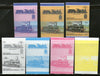 St. Vincent Gr.1987 Class Y14 1883 UK Locomotive Sc 42 Progressive Proof Set MNH # 3850