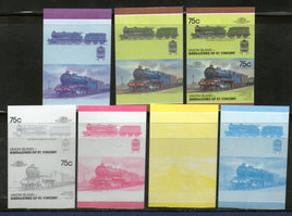 St. Vincent Gr. 1987 River Class UK Locomotive Sc 43 Progressive Proof Set MNH # 3855