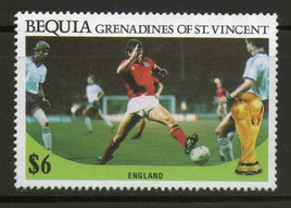 Bequia Gr. of St. Vincent 1986 World Cup Football Sc 229 England MNH # 3861
