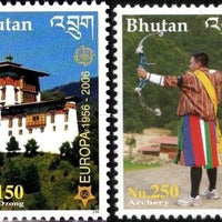 Bhutan 2006 Europa Dzong & Archery Sc 1421-22 High value 2v MNH # 38