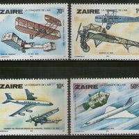 Zaire 1978 History Aviation Aeroplane Transport Sc 893-900 MNH # 424