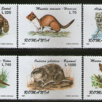 Romania 1997 Fur Bearing Animals Wildlife Sc 4135-40 6v MNH # 442