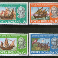 Romania 1992 Columbus & Sailing Ships Sc 3770-73 MNH # 454