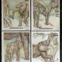Somalia 2000 African Elephant Wildlife Animals Fauna 4v MNH # 472