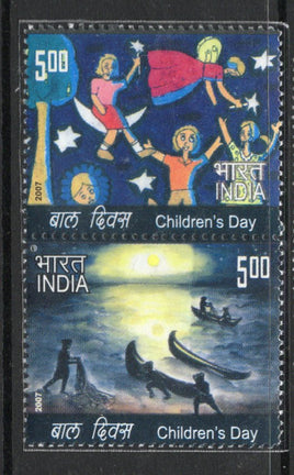 India 2007 Children's Day Observatory Space Setenant Phila-2313a MNH # 484