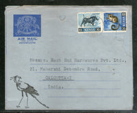 Kenya 1968 Formule Aerogramme With Leopard Franking To India # 5002