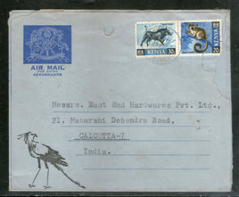 Kenya 1968 Formule Aerogramme With Leopard Franking To India # 5002