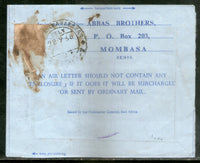 Kenya 1968 Regd Formule Aerogramme With Leopard Franking To India  # 5003